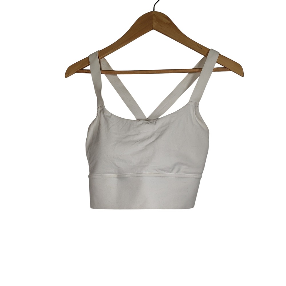 Athleta White‎ Crisscross Strap Sports Bra Medium